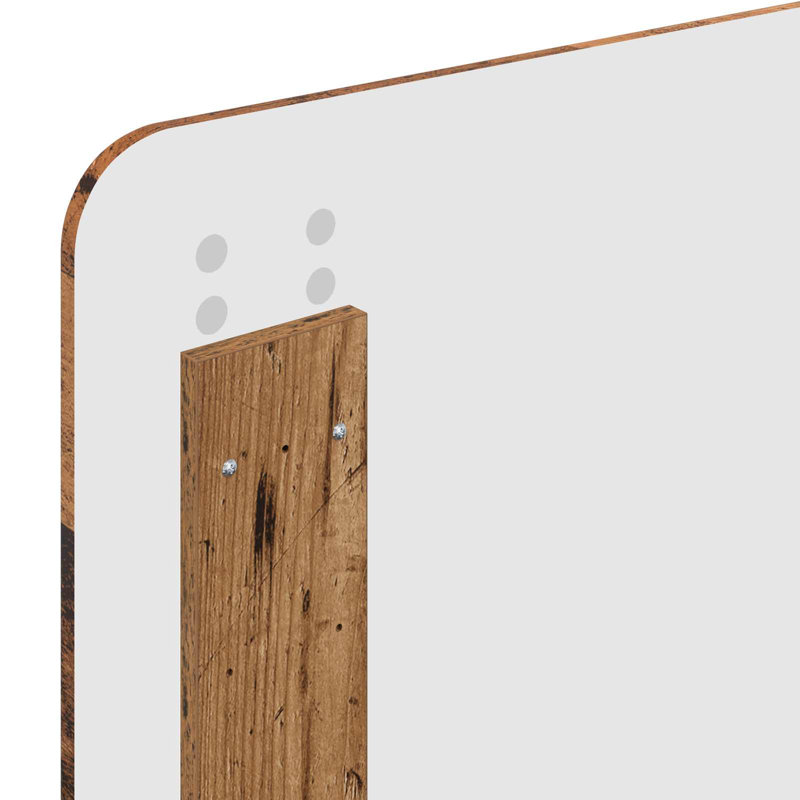 Solid Wood Bed, European Single (90 x 200 cm), Old Wood
