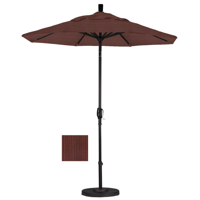 Parasol de marché 7,5', Performance terrasse adobe, Oléfine, Noir