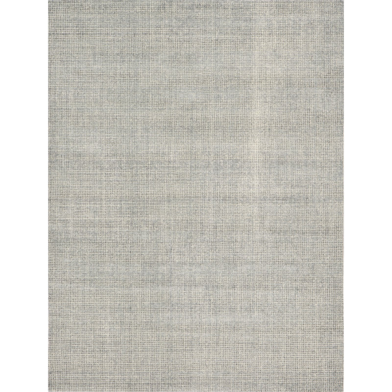 Floral Area Rug in Gray/White, Rectangle 8' x 10'