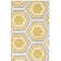 Tapis jaune / beige en laine tissé à la main Robby