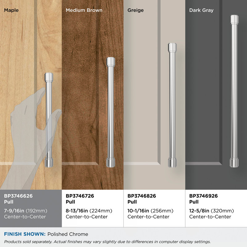 Poignée d'armoire Faircrest, Chrome poli, 7 9/16"