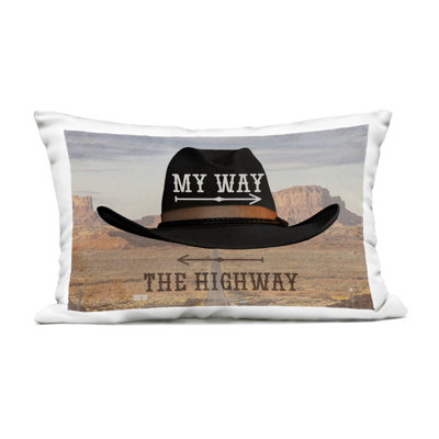 Stupell Industries My Way Or Highway Cowboy Outdoor Printed Pillow Design By Marcus Prime In Black