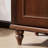 American-Style Vintage Cherry Wood With Glass Storage Three-Door Bookcase