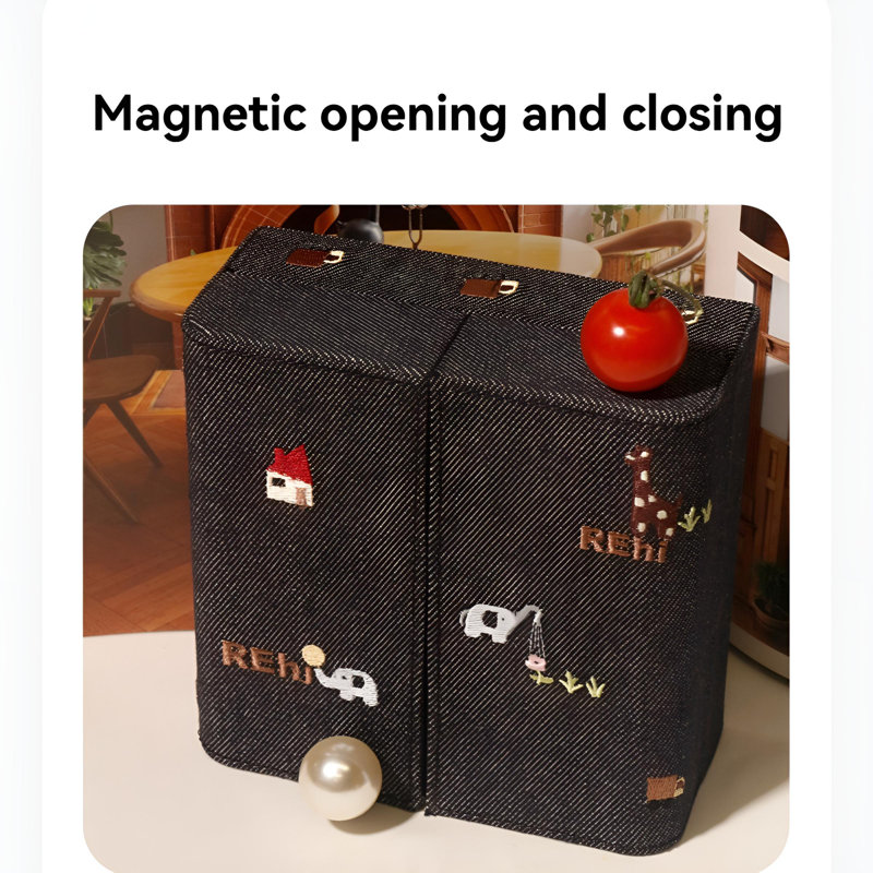 Multi Functional Classification Storage Jewellery Box With Magnetic Opening And Closing Design, Delicate Velvet Lining, Anti Entanglement