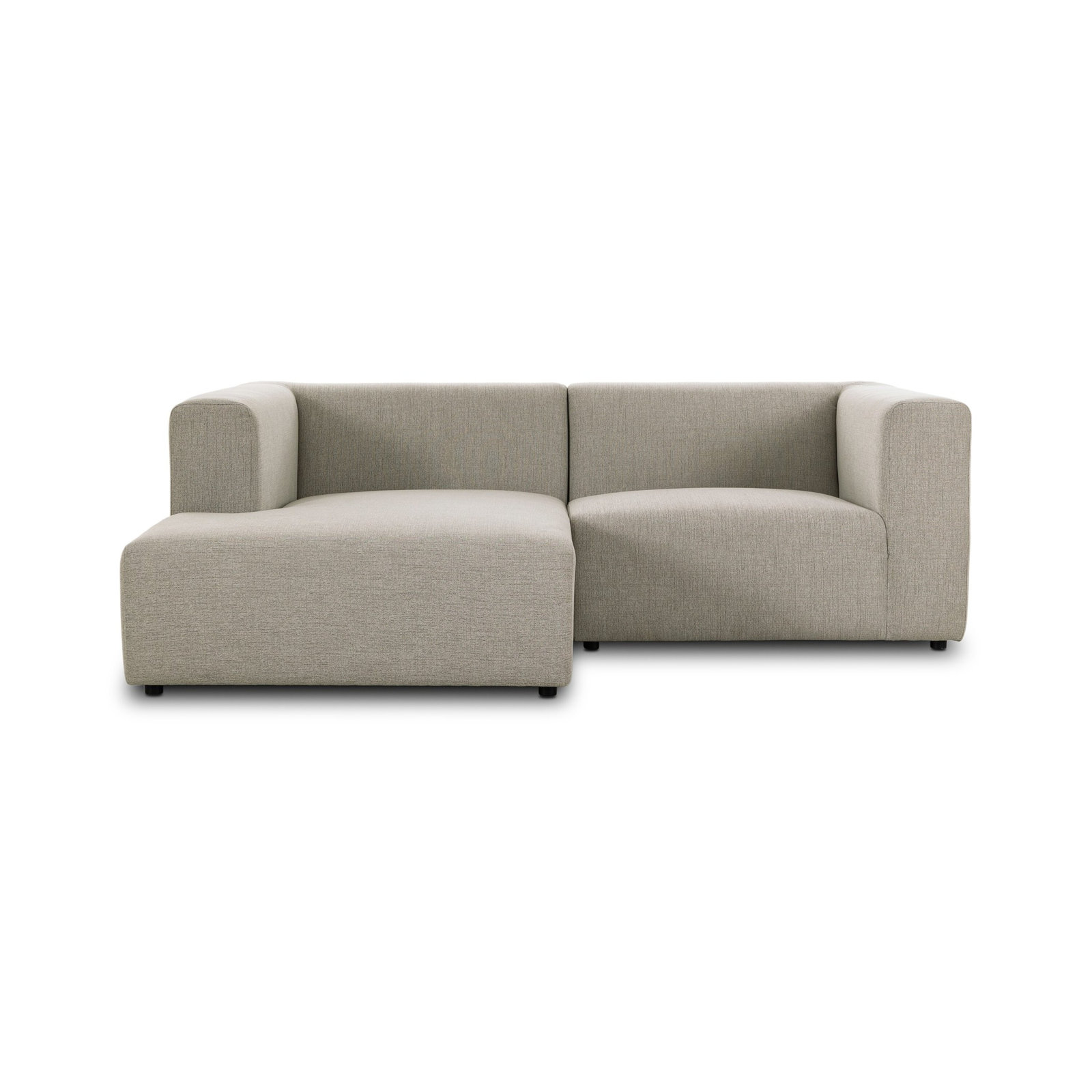Upholstered Chaise Sectional, Napa Sandstone Polyester, Left Hand Facing