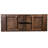 Aylar Rustic Folding Farm Table Set with Cross Back Chairs and Cushions-15992608-88932464