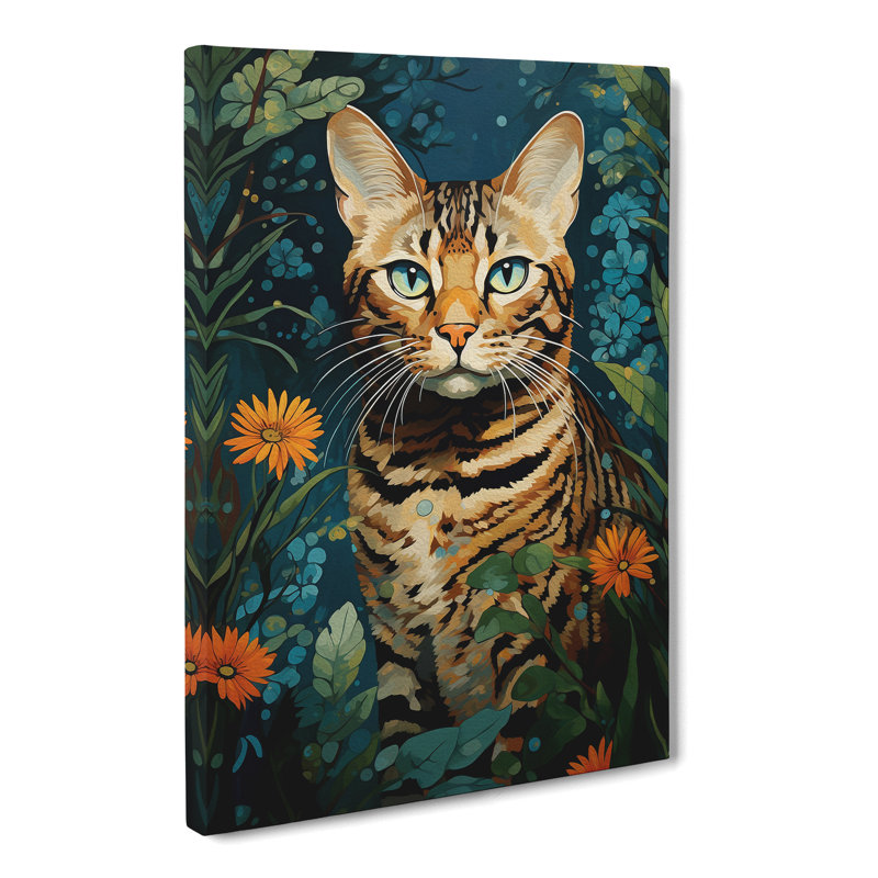 Bengal Cat Informel No.2 - Wrapped Canvas Print, 60cm H x 40cm W x 3cm D