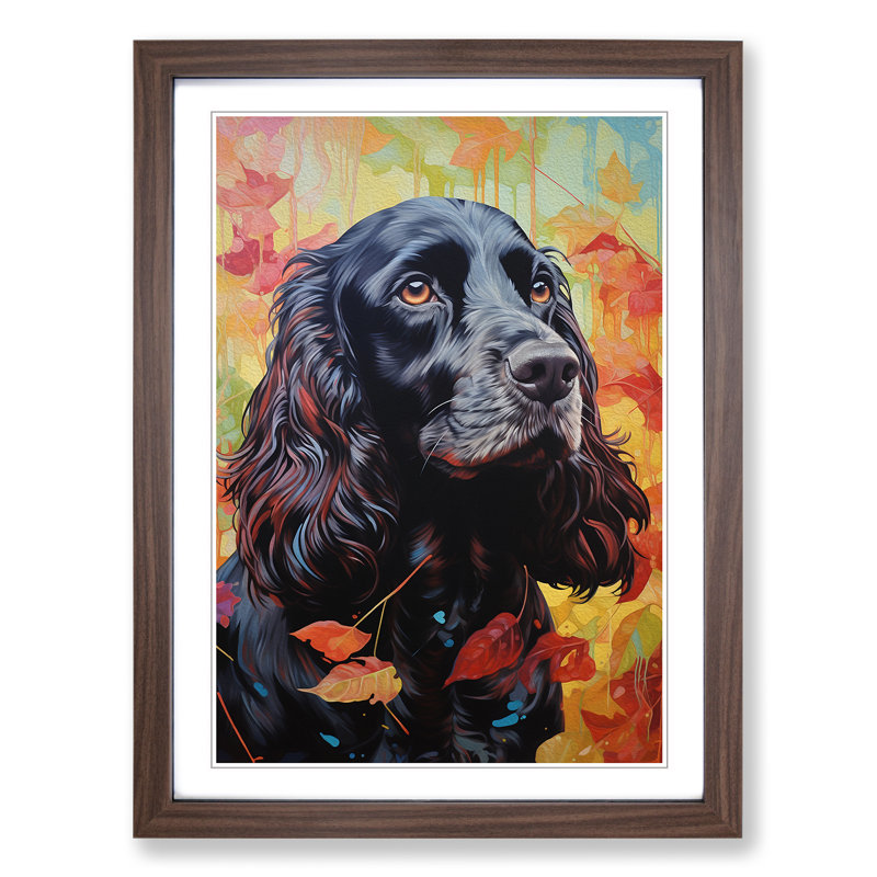Single Picture Frame Print on Wood, Walnut Framed, 64cm H x 46cm W
