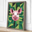 Cheerful Pig Mandala Modern - Wrapped Canvas-1059205598-1059205599
