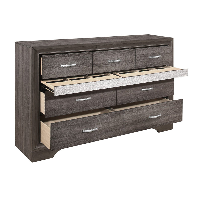Commode à tiroirs cachés et meubles en bois scintillants