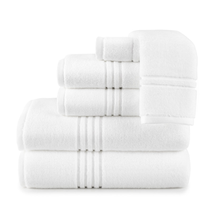 Chelsea Plush Bath Towel, Bath Towels - 6 Pack, White