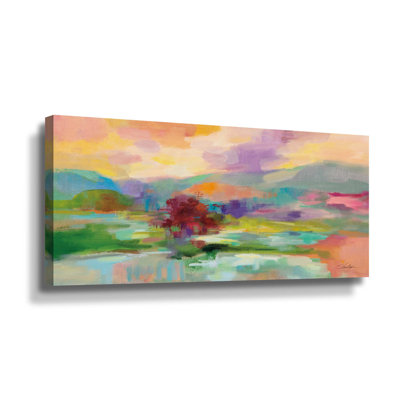 Sunset Lake Hues - Painting on Canvas