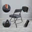 KAIHAOWIN - Chaise pliante rembourrée ultra épaisse - Chaise en métal noir confortable pour l'intérieur et l'extérieur - Paquet de 2