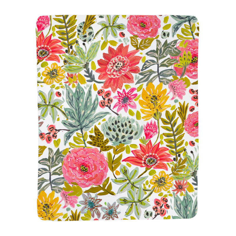 Jeté en sherpa à motif floral Laural Home