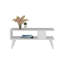 Table basse moderne blanche de 35,4 po x 15,7 po x 17,7 po | 100% panneau de particules enduit de mélamine, épaisseur: 0,7 pouce | Conception élégante de couleur unie, parfaite pour le salon et les espaces contemporains, durable et élégante-1653594576