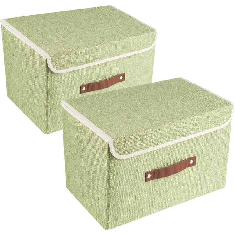 Latitude Run Fabric Bin, Green