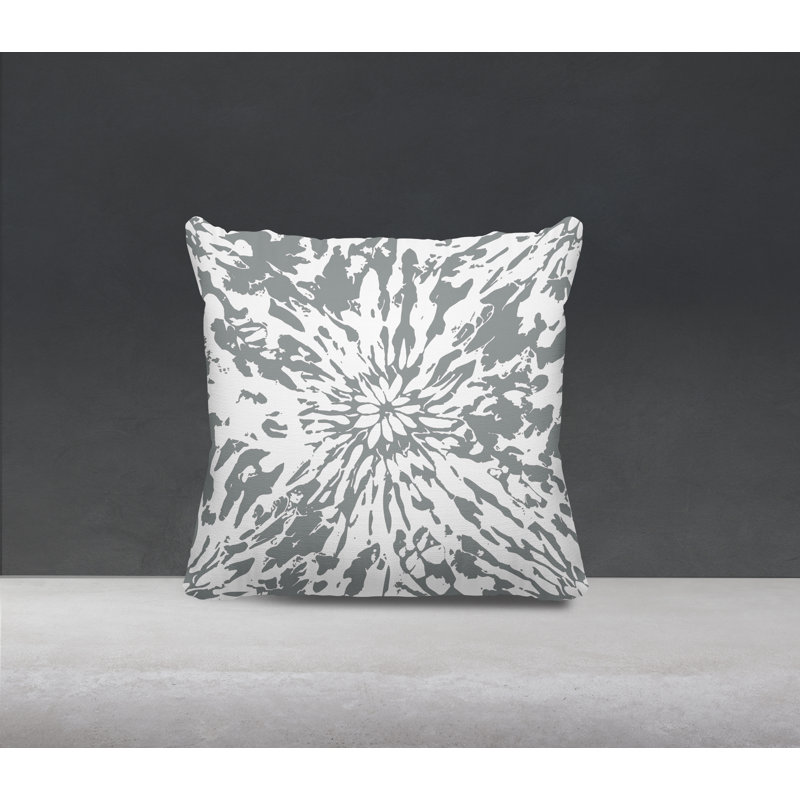 Coussin Percil, H 19 po x l 19 po, Gris / blanc
