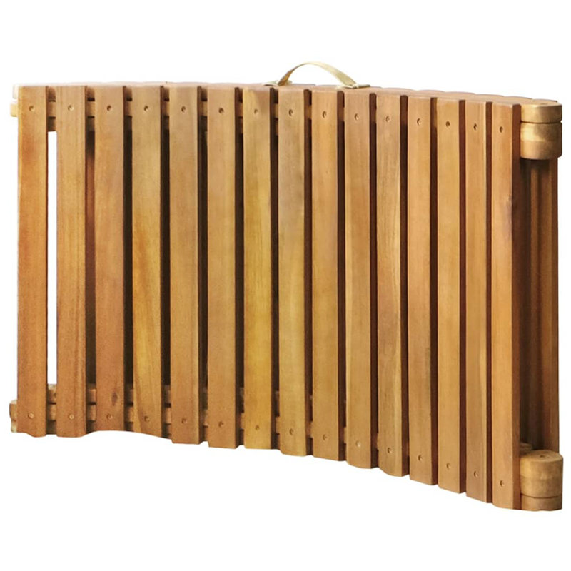 Chaise longue double en acacia Bohao 73,6 po