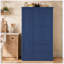 Grand garde-manger de style campagnard de 73,6 po, armoire de rangement autoportante bleue avec 7 tablettes, 2 tiroirs, 3 plateaux coulissants et armoires latérales pour la cuisine, la salle à manger-600372315