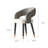 Modern Upholstered Dining Chairs (Set Of 2), Dark Gray PU Leather Dining Chairs, Metal Dining Chairs Legs, Fully Assembled