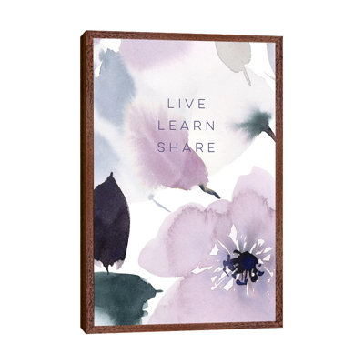 Live Learn Share 1 Piece Painting on Canvas