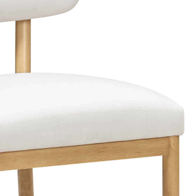 Green Performance Upcycled Fabric Dining Chair, Cream
