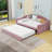 Twin Velvet Upholstered Daybed with Trundle and Tufted-1907155241