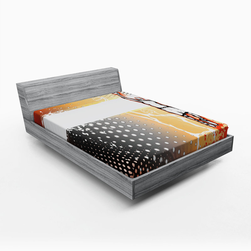 Microfiber Geometric Fitted Sheet, Full Fitted Sheet