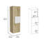 Vanguard Medicine Cabinet, Three Shelves, Single Door Cabinet -White / Light Oak