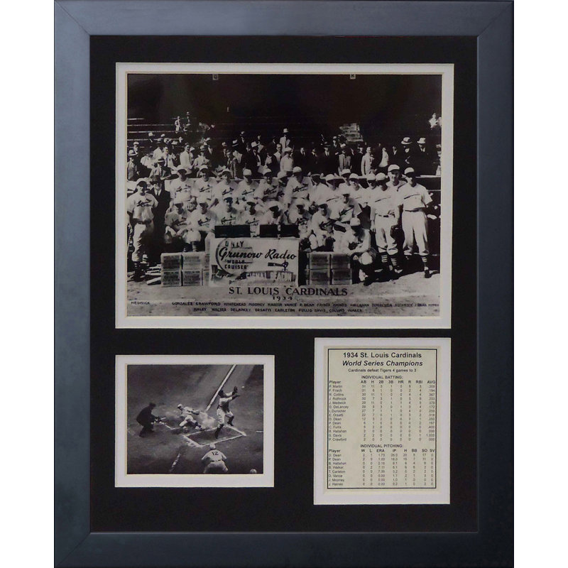 Les 1934 st. louis cardinals ont posé une souvenirs encadrée