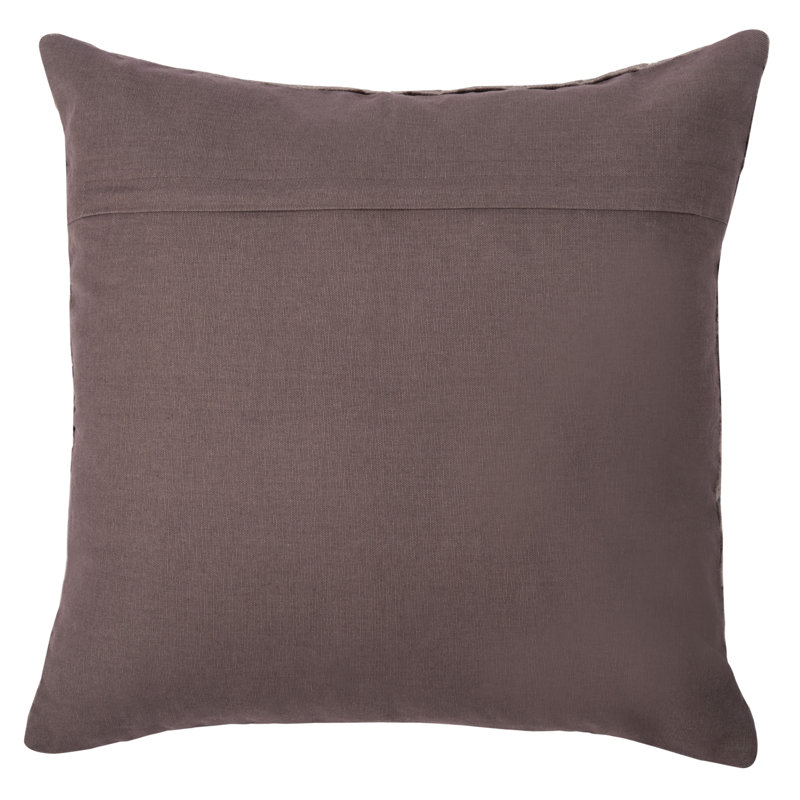 Deana Dark Grey 19" Embroidered Square Throw Pillow