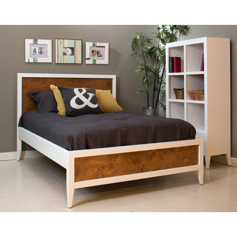 Devon Solid Wood Bookcase, White/White