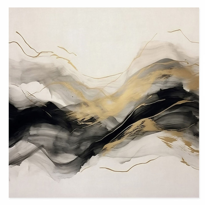 «Abstract Waves III», reproduction d'art moderne sans cadre, H 12 po x l 12 po
