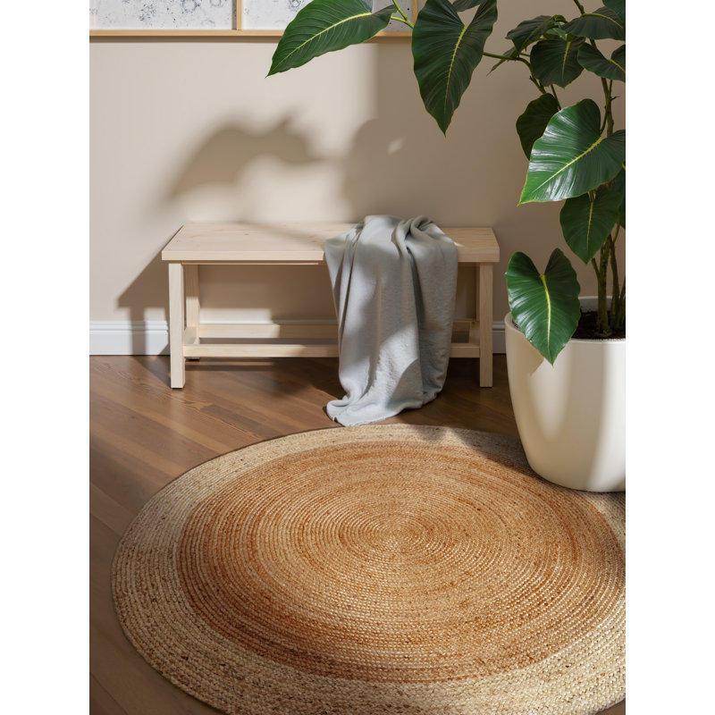 Jutta - Round Jute Rug by Hanse Home - Natural Rug, 100% Jute, Handwoven Boho for Living Room, Bedroom, Dining Room, Hallway