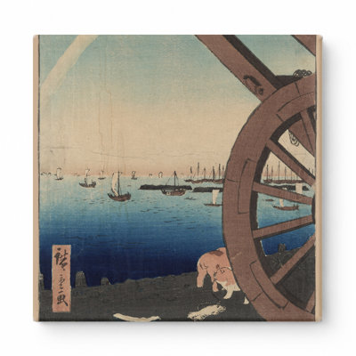 Takanawa Ushimachi (1857) — Square Canvas Wall Art