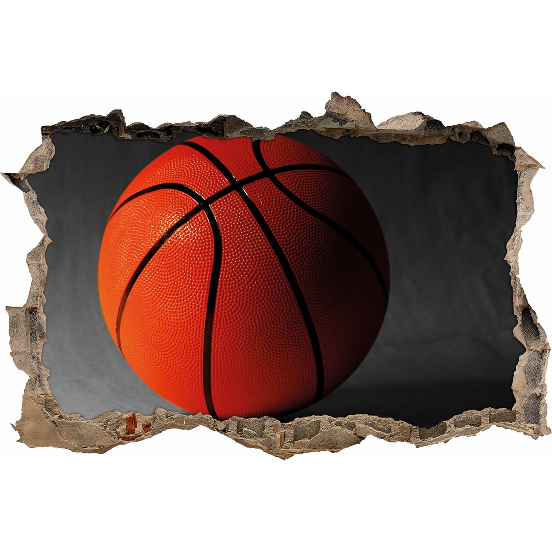 Wandtattoo Basketball schwarzer Hintergrund