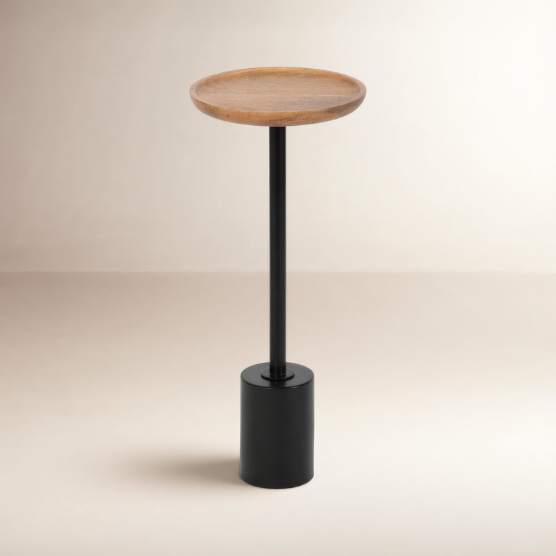 Table de bout Armengol, Noir, 24'' H X 10'' W X 10'' D, Naturel
