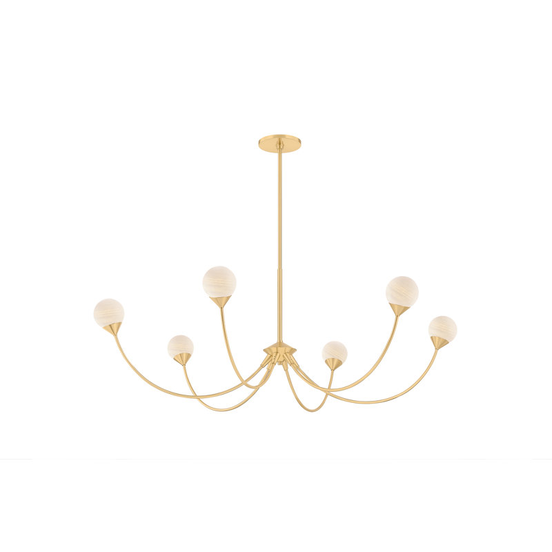 Lustre large Mitzi en laiton vieilli Natasha, H 14,25 po x l 36 po x P 36 po, 3