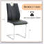 Ensemble de 2 chaises de salle à manger en polyuréthane noir avec pieds en métal argenté élégants et confortables-1806665052
