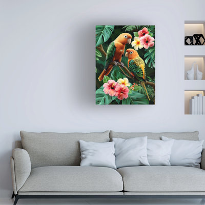 Art sur toile, Perroquets de style hawaïen