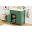 Meuble-lavabo de 30 pouces. Évier en céramique inclus. Vaste espace de rangement. Cadre et portes en bois massif. Tablettes à tiroirs polyvalentes. Poignées exquises. Mécanisme de fermeture en douceur. Patins de protection du sol.