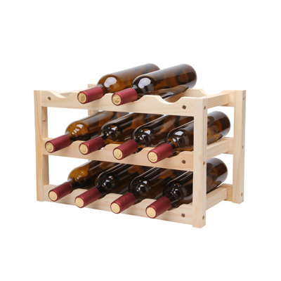 Schmitt Tabletop Wine Bottle Rack in Beige