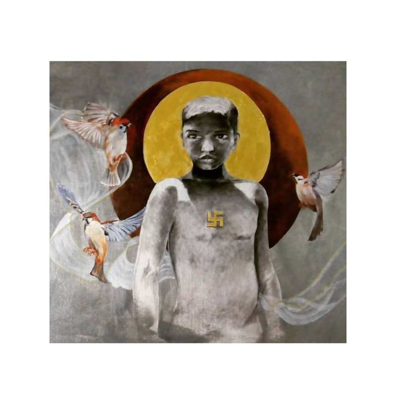 Le dieu - sans forme | Technique mixte sur toile | Par Abhi Biswas