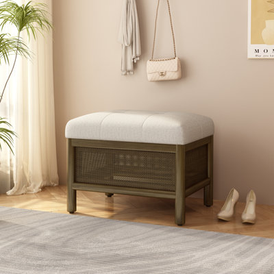 Repose-pieds moderne avec repose-pieds capitonné en bois