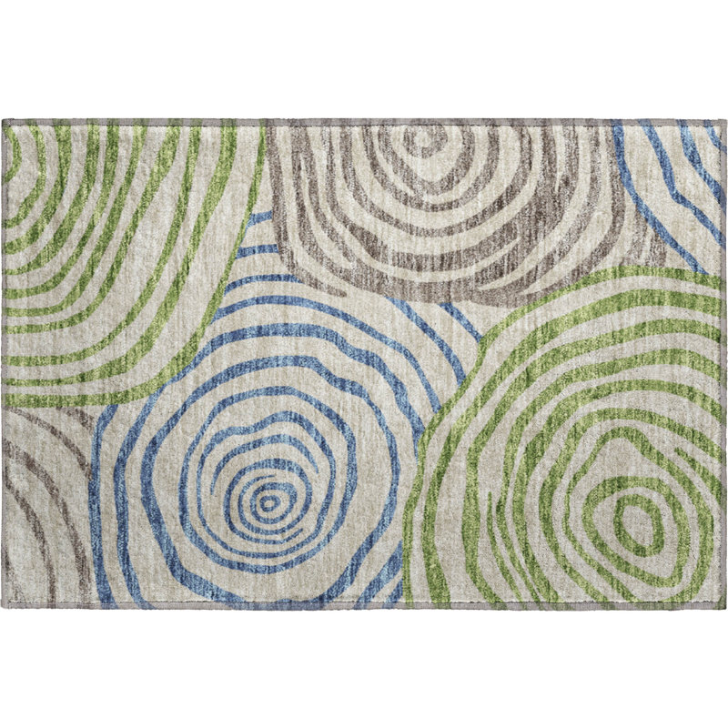Premium Machine Washable Prisco Beige Rug, Rectangle 1'8" x 2'6"