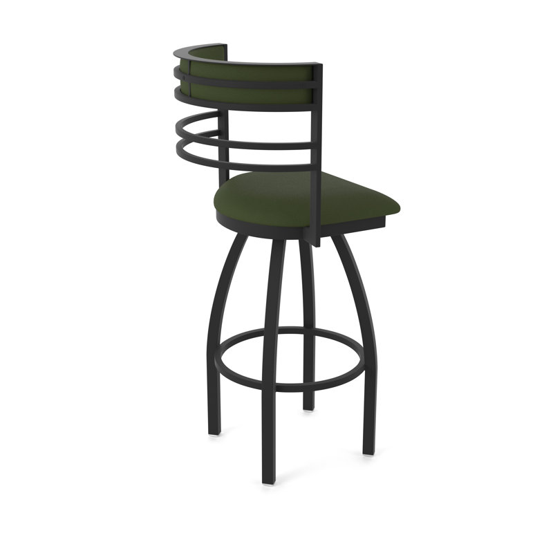 Hunter Swivel Stool, Vinyle - Pin Canter, Black Wrinkle, Tabouret de bar (siège d'une hauteur de 30 po)