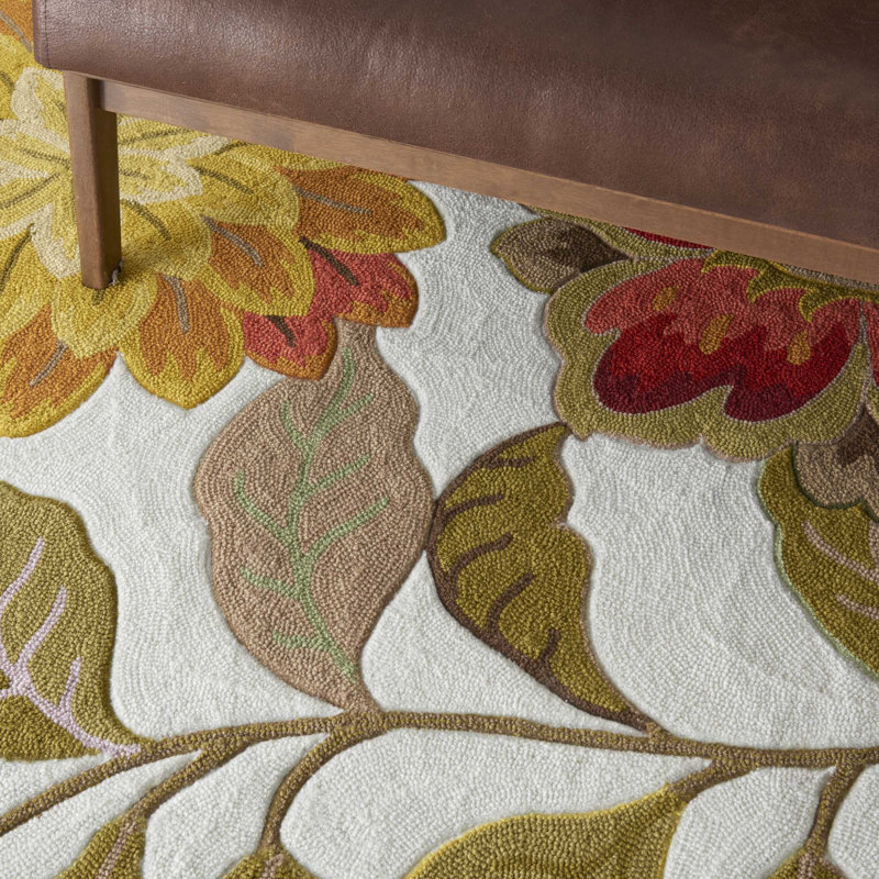 Floral Hand Woven Area Rug, Rectangle 274 x 366cm