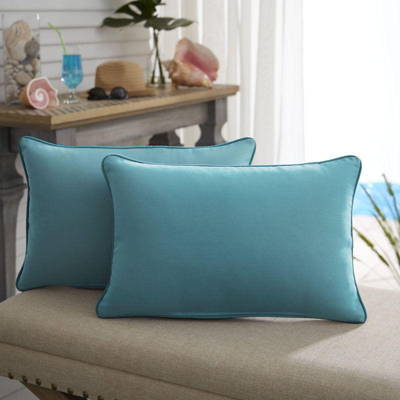 Coussin Selene, Bleu turquoise, H 13 po x l 20 po