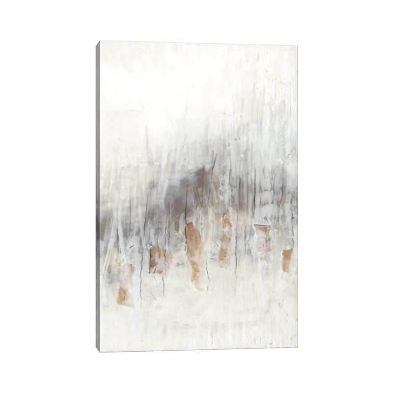 Neutral Wave II by Jennifer Goldberger - Wrapped Canvas Painting, 20.32 cm H x 30.48 cm W