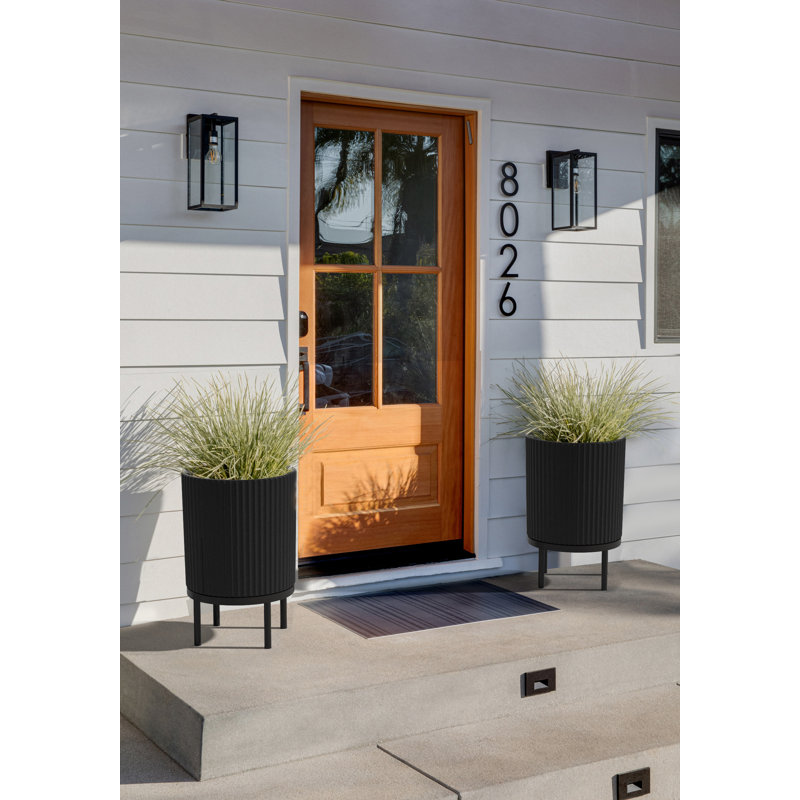 Jardinière Demi Series avec support, Noir, 2, H 22 po x l 14,75 po x P 14,75 po
